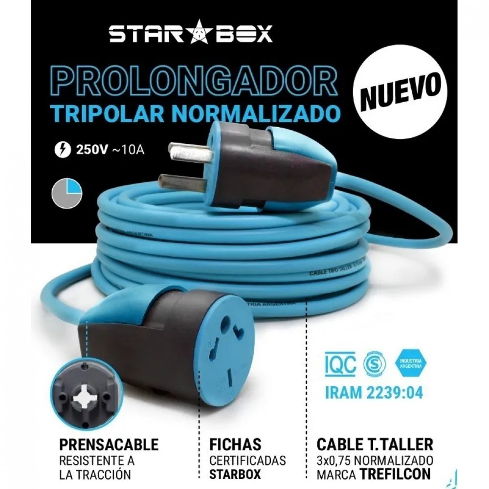 prolongador-tripolar-10a-strabox-cable-5m-250v